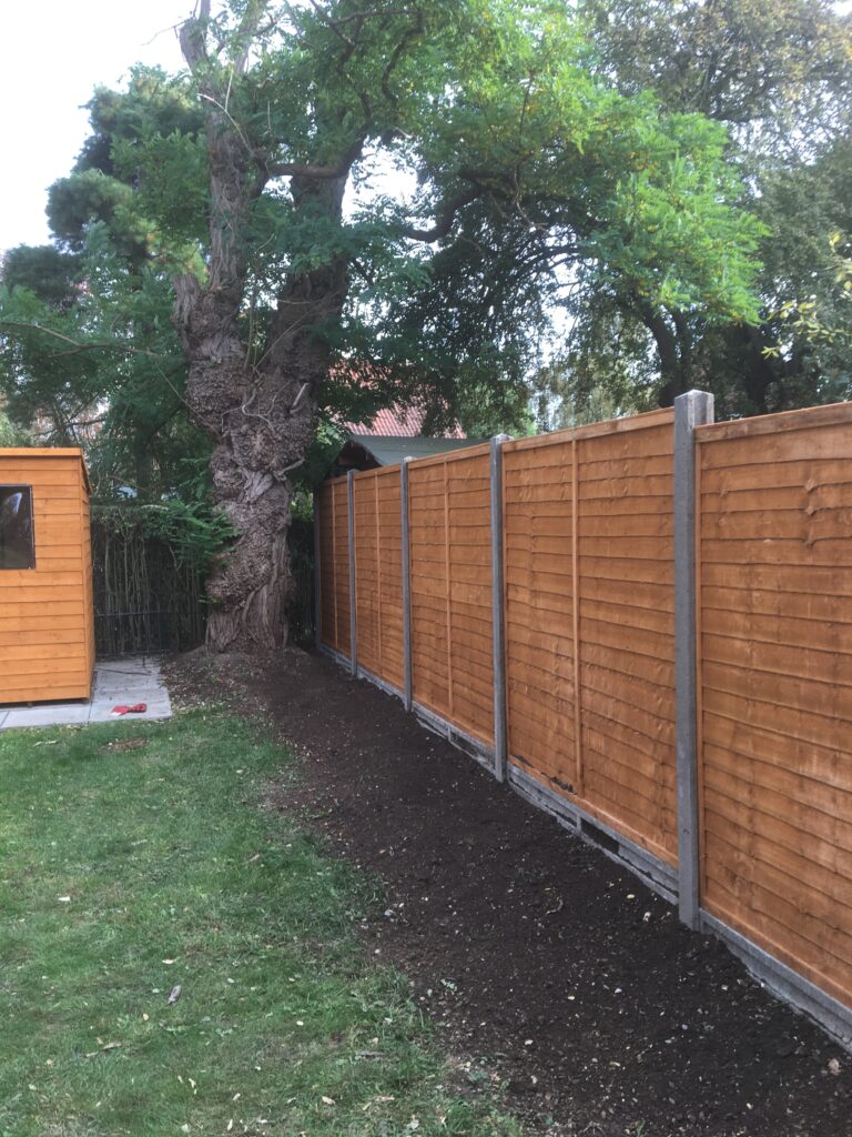 Professional timber fence installation completed by RidgeOak in Hertfordshire.