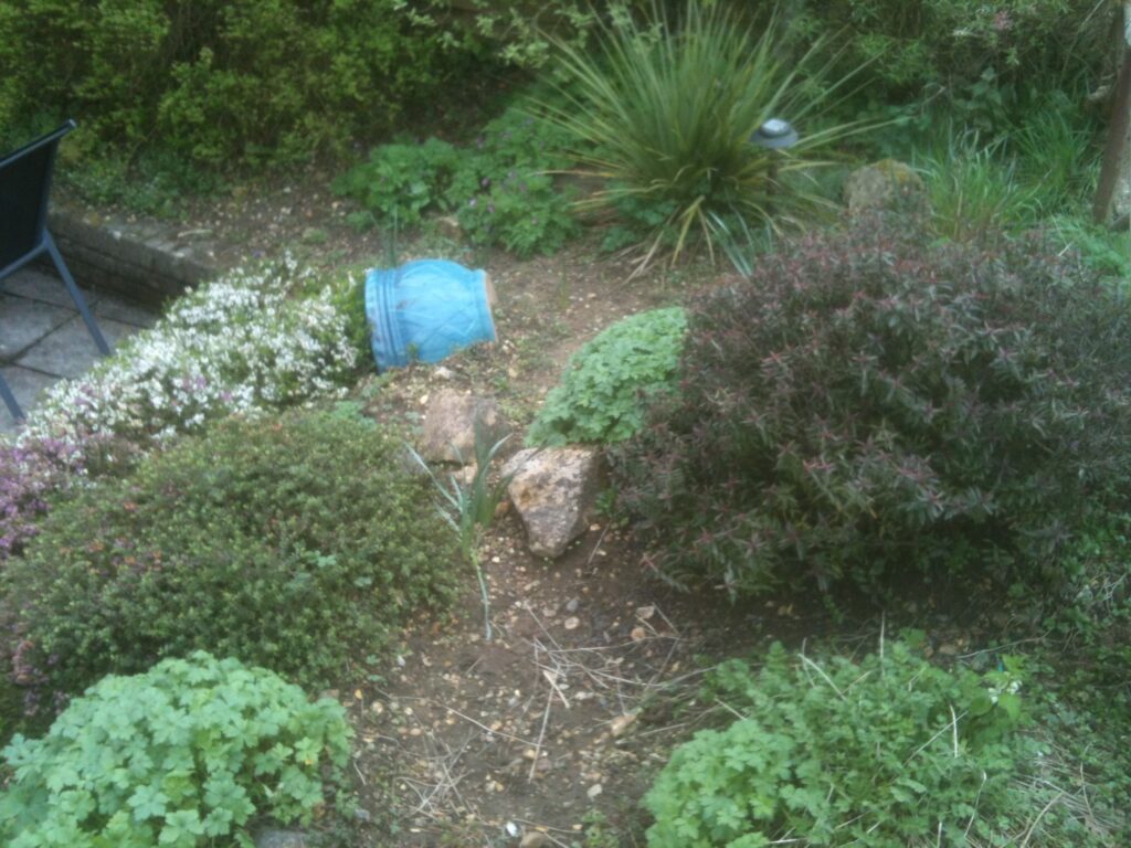 Garden before professional landscaping by RidgeOak in Hertfordshire.