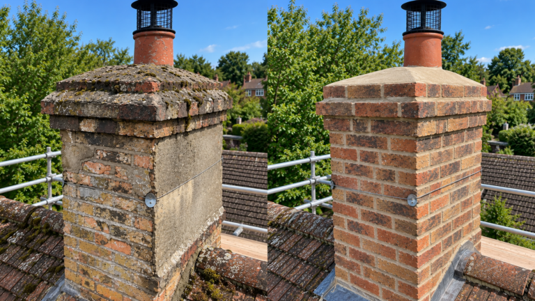 Chimney repair and repointing project in Stevenage