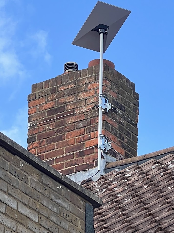 Secure Starlink installation with chimney mounting brackets